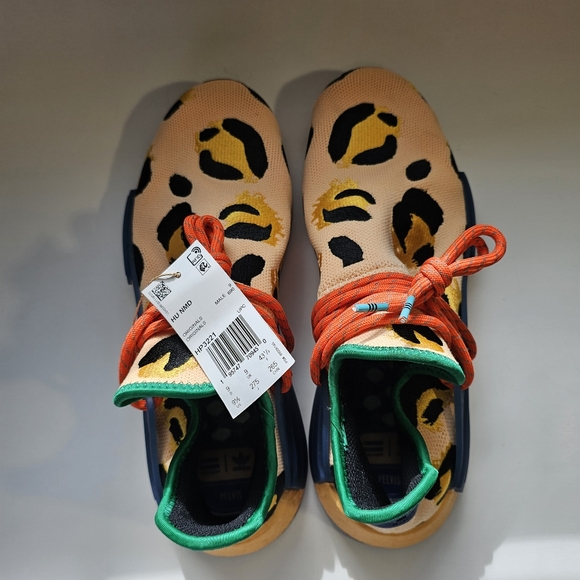 Adidas NMD Hu Pharrell Animal Print Leopard Pulse Amber Men's Size 9.5 HP3221 - Picture 7 of 8